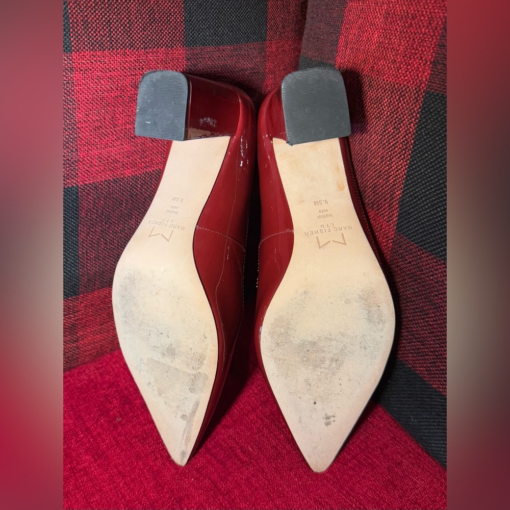 Marc Fisher “Zala” Red Patent Leather Pumps - Picture 6 of 7